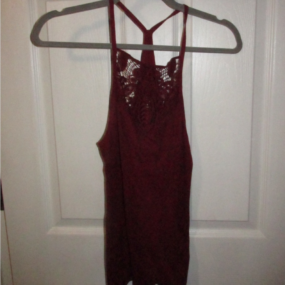 Hollister Red Lace Tank Top